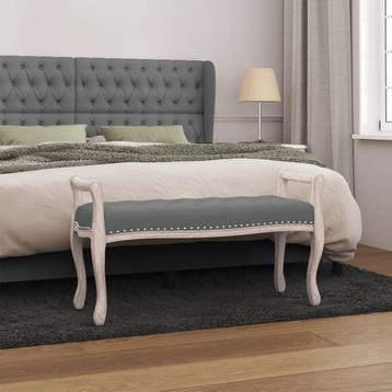 vidaXL Bankje 110x45x60 cm stof donkergrijs, Verzenden, Nieuw