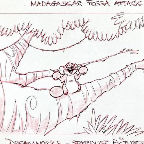 Madagascar : Originele Storyboard Art Gesigneerd, Cd's en Dvd's, Dvd's | Tekenfilms en Animatie