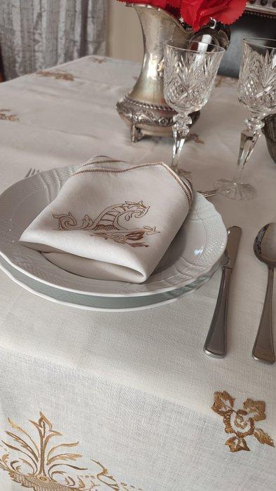 Tafelkleed - 340 cm - 165 cm, Antiquités & Art, Tapis & Textile