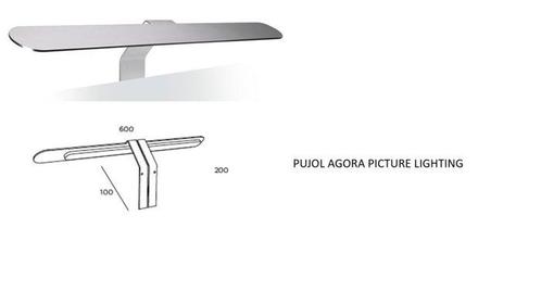 Pujol - Pujol - Lampe murale (2) - Agora - Chrome, Antiek en Kunst, Antiek | Verlichting