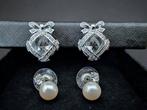 Swarovski - Beeld, Swarovski oorclips en oorstekers - 2 cm -
