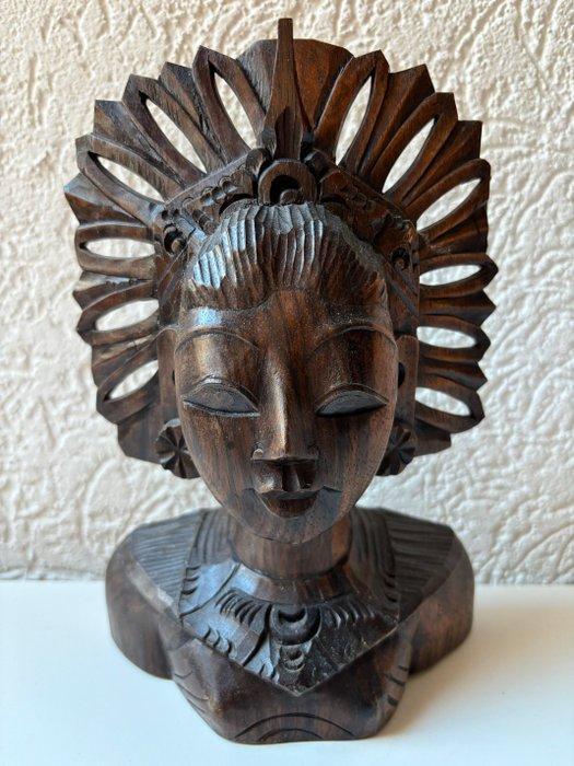 Set striped wood traditional hand-carved Balinese dancer, Antiek en Kunst, Kunst | Niet-Westerse kunst