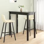 vidaXL Table de bar MDF noir 115x55x107 cm, Maison & Meubles, Tables | Tables à manger, Neuf, Verzenden