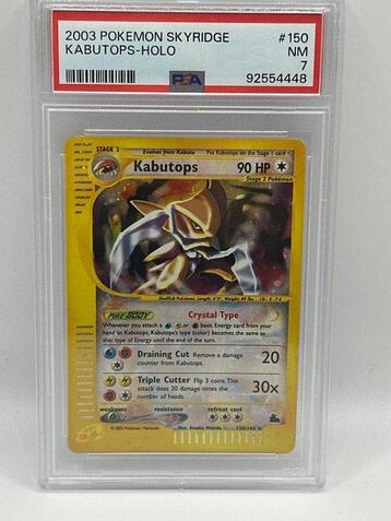 Pokémon - 1 Graded card - kabutops skyridge crystal - PSA 7, Hobby en Vrije tijd, Verzamelkaartspellen | Pokémon, Nieuw