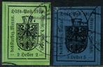 Meran 1918 - Wapenschild 2 groene heller en 5 blauwe heller,, Gestempeld