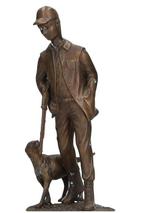 sculptuur, Hunter with dog - 26 cm - Brons, Antiek en Kunst, Curiosa en Brocante