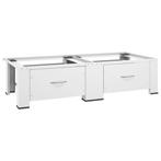 vidaXL Wasmachine- en drogerverhoger dubbel met lades wit, Elektronische apparatuur, Verzenden, Nieuw