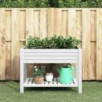vidaXL Plantenbak verhoogd 110x45x79 cm polypropeen wit, Tuin en Terras, Verzenden, Nieuw