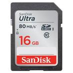 SanDisk 16GB Ultra SDHC UHS-I 80MB/s, Audio, Tv en Foto, Foto | Geheugenkaarten, Ophalen of Verzenden, Zo goed als nieuw, Sandisk