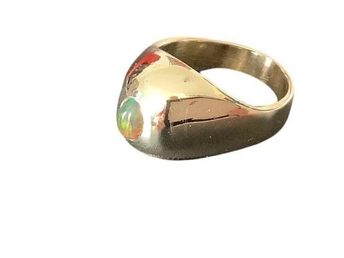 Ring - 14 karaat Geel goud Opaal, Handtassen en Accessoires, Ringen