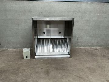 RVS Afzuigkap Dampkap met lamellen filters 105 cm, Ophalen of Verzenden, Gebruikt, Inox Meubilair