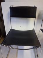 Chaise - Acier, Cuir - Ensemble de cinq chaises vintage