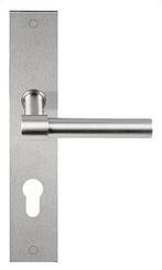 Deurklink op schild cilindergat PIET BOON PBL15P236Y mat rvs, Nieuw, Overige materialen, Klink of Kruk