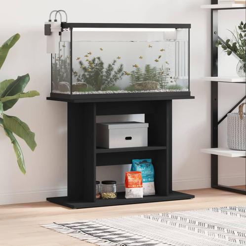 vidaXL Aquariumstandaard 80x35x60 cm bewerkt hout zwart, Dieren en Toebehoren, Vissen | Aquaria en Toebehoren, Nieuw, Verzenden