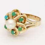 Ring - 14 karaat Roségoud Parel - Turkoois, Nieuw