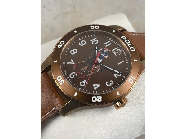 Veiling - Ralph Lauren The Polo Watch Automatic Bronze  4728, Handtassen en Accessoires, Horloges | Heren