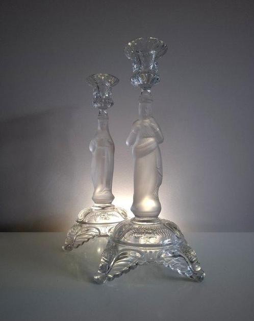 Val Saint Lambert - Chandelier Sacré Cœur de Jésus et de, Antiek en Kunst, Antiek | Glaswerk en Kristal