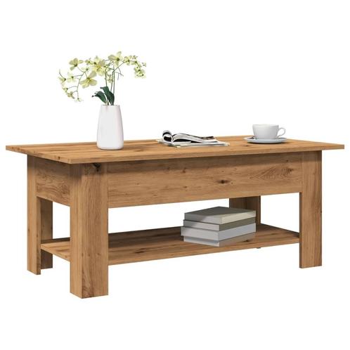 vidaXL Salontafel 102x55x42 cm bewerkt hout artisanaal, Huis en Inrichting, Tafels | Salontafels, Nieuw, Verzenden