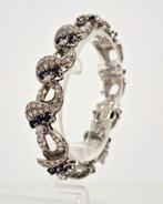 Armband - 18 karaat Platina, Witgoud - 9.82ct. tw. Saffier -, Nieuw