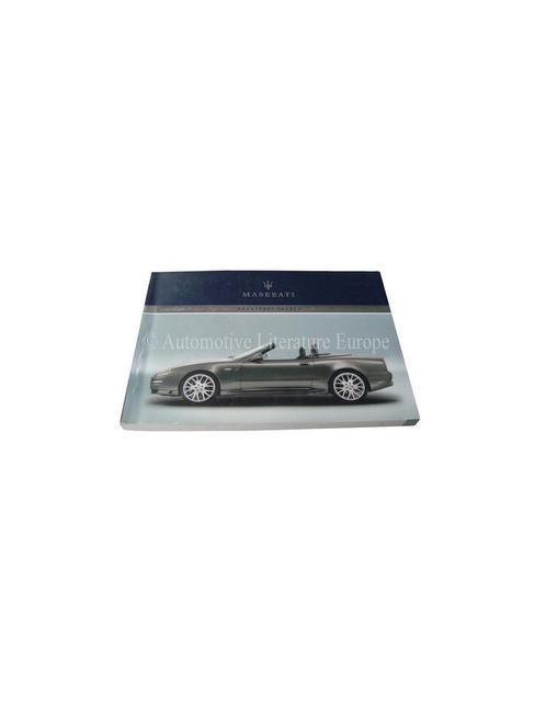 2006 MASERATI GRANSPORT SPYDER INSTRUCTIEBOEKJE DUITS, Auto diversen, Handleidingen en Instructieboekjes, Ophalen of Verzenden