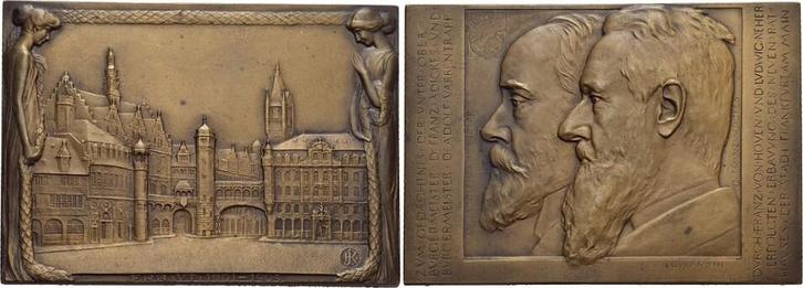 Bronze-plakette 1903 Frankfurt-stadt, Postzegels en Munten, Munten | Europa | Niet-Euromunten, België, Verzenden