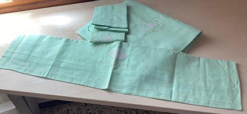 Drap de lit (3) - 270 cm - 240 cm, Antiek en Kunst, Antiek | Tapijten, Tafelkleden en Textiel