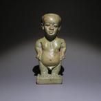 Oud-Egyptisch Faience Fijne God Pateco. 7,5 H. Late Periode, Verzamelen