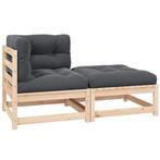 Loungeset Grenenhout | Retour Deal | 35% Korting, Verzenden, Nieuw, Hout, Loungeset