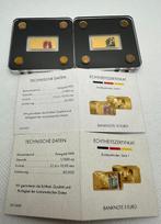 Tsjaad. 3000 Francs ND 5+10 euro , 2x1/500 Oz, oro (.999), Postzegels en Munten