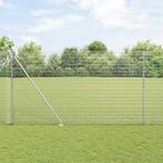 vidaXL Hek met Palen Zilver 1.6 x 50 m Staal, Tuin en Terras, Verzenden, Nieuw