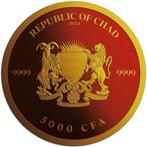Tsjaad. 5000 Francs 2024 1 oz Chad Cannabis Royal Red 24k