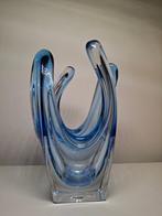 Vase - Cristal - bleu clair, Antiquités & Art