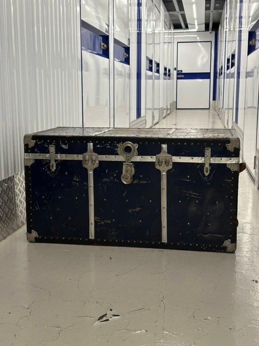 unkown - unknown - Poitrine - Bois - malle à vapeur bleue, Antiek en Kunst, Antiek | Overige Antiek