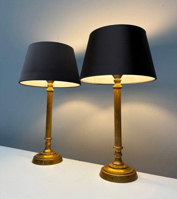 Lampe de table - Laiton - Deux lampes de table, Antiquités & Art, Art | Objets design