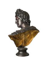 Buste, Apollo - 70 cm - Bronze patiné, Antiek en Kunst, Antiek | Keramiek en Aardewerk