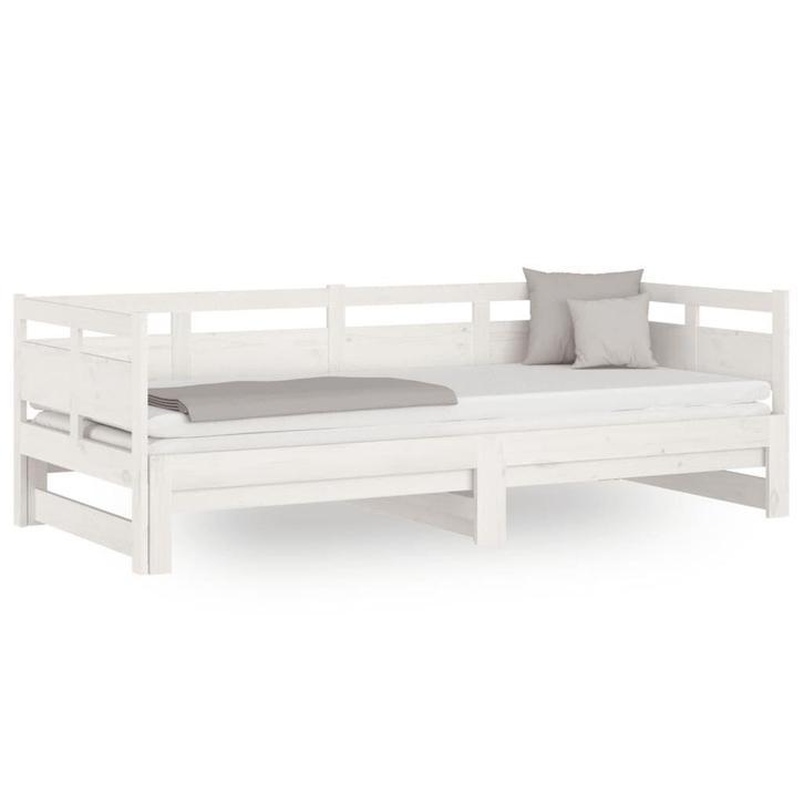 Slaapbank 203cm wit | OP=OP | 40% Voordeel, Maison & Meubles, Chambre à coucher | Canapés-lits, Envoi