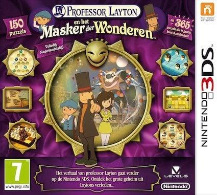 Professor Layton en het Masker der Wonderen (3DS Games), Games en Spelcomputers, Games | Nintendo 2DS en 3DS, Zo goed als nieuw