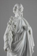 Figurine - Jozef met lelie - Biscuit de porcelaine, Antiek en Kunst