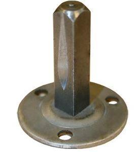 Intersteel METALEN ONDERPLAAT MET VASTE VIERKANTSTIFT 8X35MM, Doe-het-zelf en Bouw, IJzerwaren en Bevestigingsmiddelen, Ophalen of Verzenden