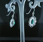Zilver - Oorbellen - Malaquita Plata de Ley