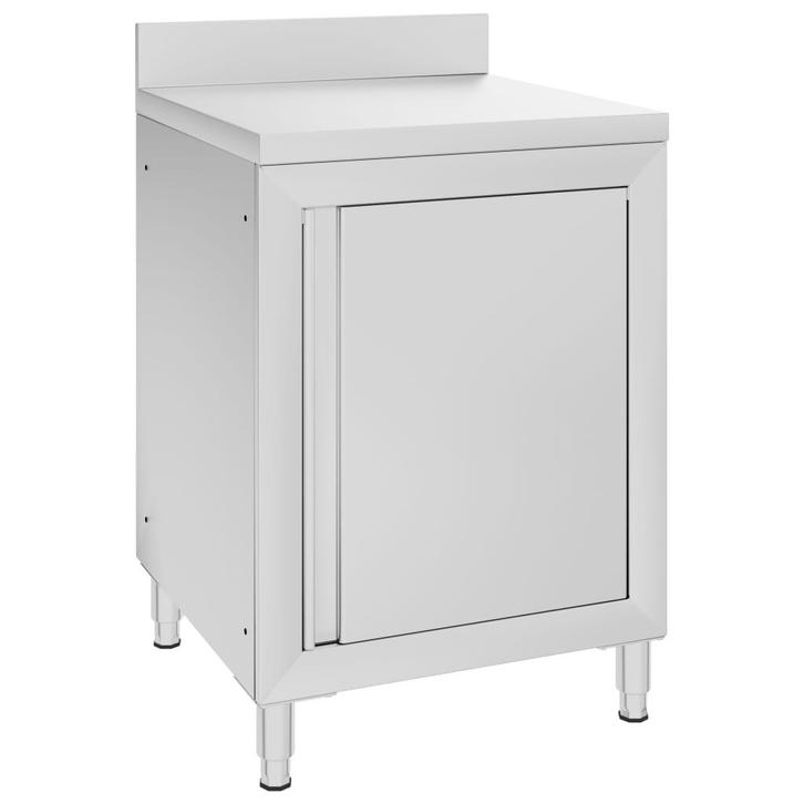 vidaXL Werktafel met kast commercieel 60x60x96 cm roestvrij, Zakelijke goederen, Horeca | Overige, Verzenden