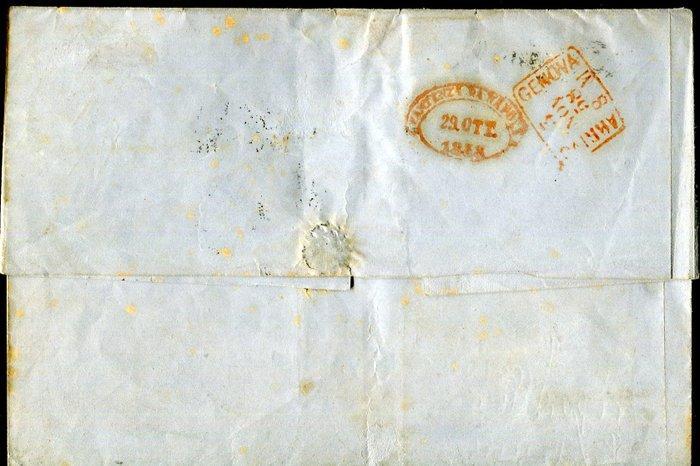Italiaanse oude staten - Napels 1858 - Via di Mare tarieven, Postzegels en Munten, Postzegels | Europa | Italië