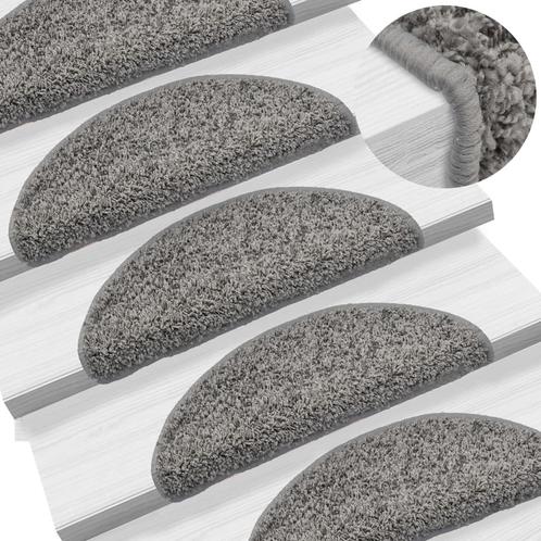 vidaXL Trapmatten 15 st 56x17x3 cm grijs, Doe-het-zelf en Bouw, Ladders en Trappen, Nieuw, Verzenden