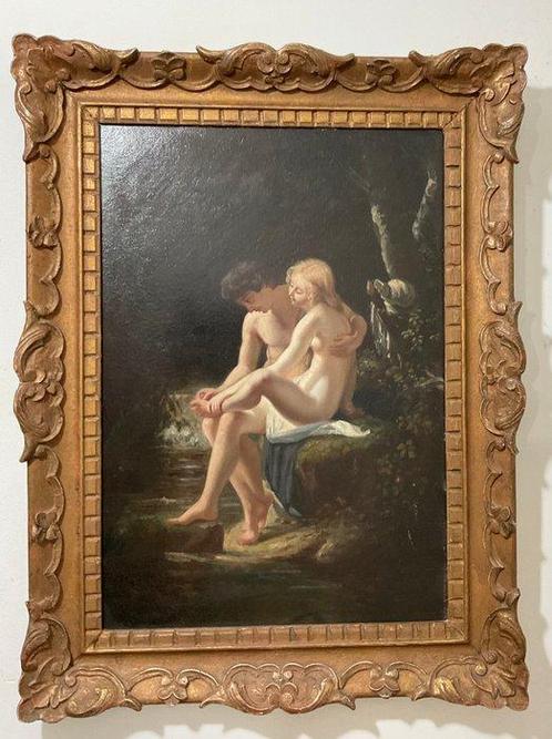 Hollandse School (XIX) - Adam en Eva, Antiek en Kunst, Kunst | Schilderijen | Klassiek