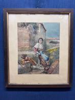 Eduardo Roskilly (XIX) - Riposo nei campi, Antiek en Kunst, Kunst | Schilderijen | Klassiek