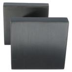 Voordeurknop vierkant excentrisch vast op rozet PVD Gunmetal, Doe-het-zelf en Bouw, Ophalen of Verzenden, Nieuw