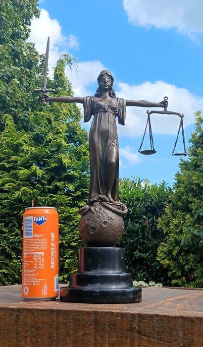 Beeld, Justitia godin van gerechtigheid - 46 cm - brons, Antiek en Kunst, Kunst | Designobjecten