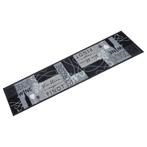 vidaXL Keukenmat wasbaar wijnprint 60x300 cm fluweel grijs, Verzenden, Nieuw