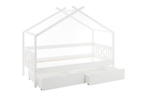 Stijlvol wit houten huisbed voor kinderkamer - 90x200 cm, Kinderen en Baby's, Kinderkamer | Bedden, Nieuw, Ophalen of Verzenden