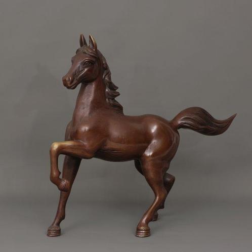 Okimono  van een paard  (uma) - Gepatineerd brons - Japan, Antiek en Kunst, Antiek | Overige Antiek